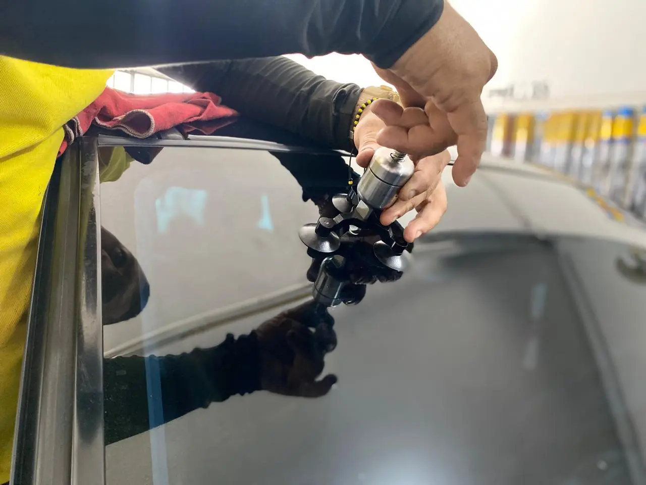 Reparación de grietas en vidrio
